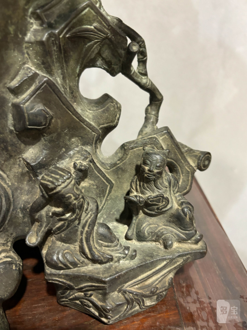 明 铜群仙祝寿大花插 - 图6